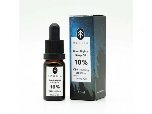 Hemnia Ulje konoplje za laku noć 10%, 1000 mg CBN 250 mg CBD-a, 10 ml