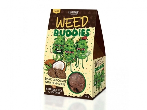 Euphoria Weed Buddies s konopljinim sjemenkama, rižinim kuglicama i kokosom 100 g