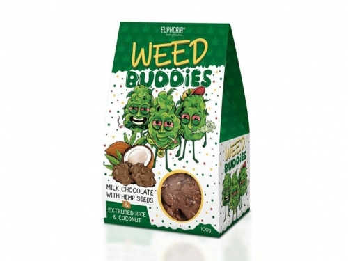 Euphoria Weed Buddies s konopljinim sjemenkama, rižinim kuglicama i kokosom 100 g